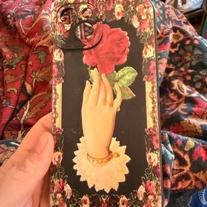 Vintage Floral Hand & Rose iPhone 14 Plus Case